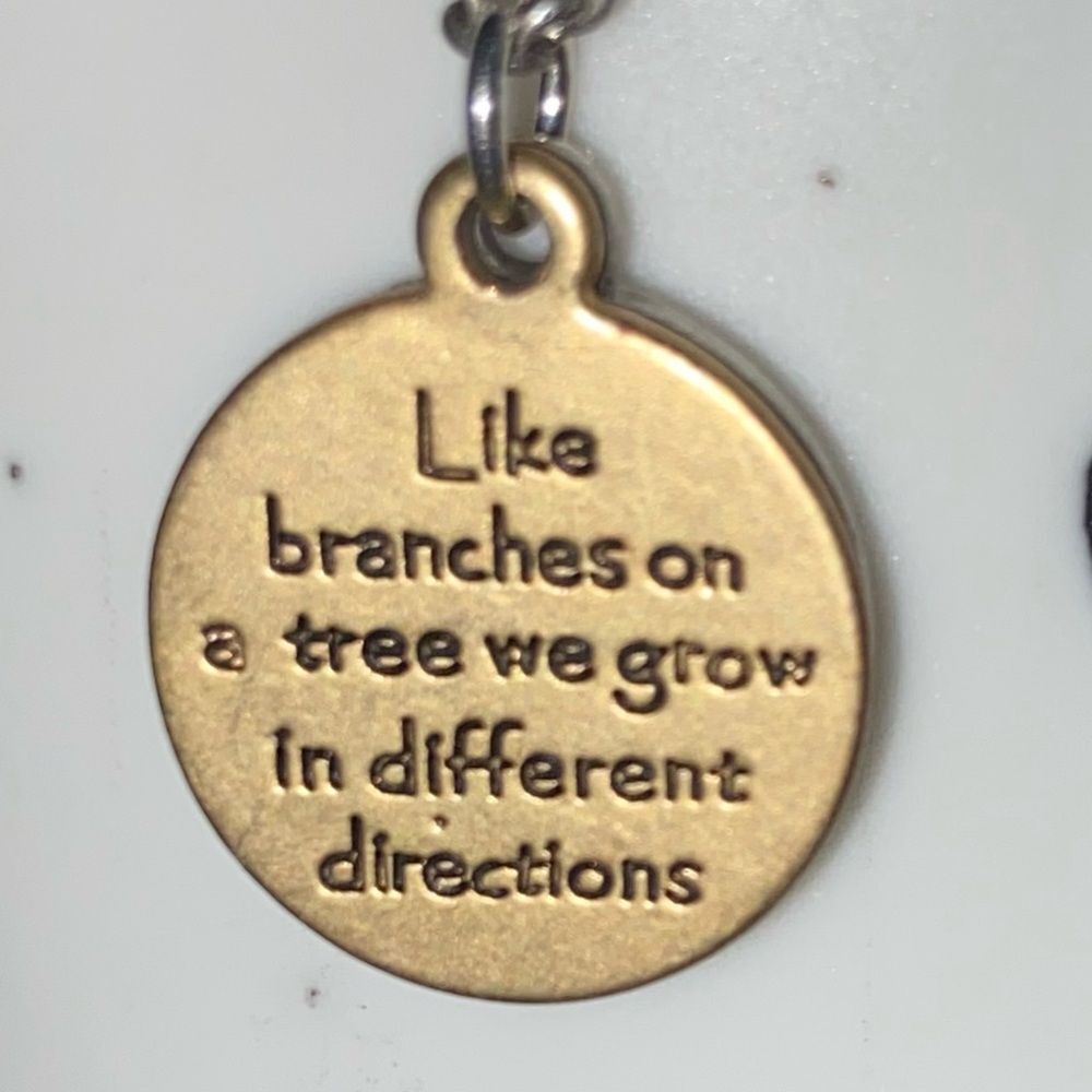 1 Gold & 1 Silver Pendant on 11” Silver Chain All Lightly Worn w/Small Scratches